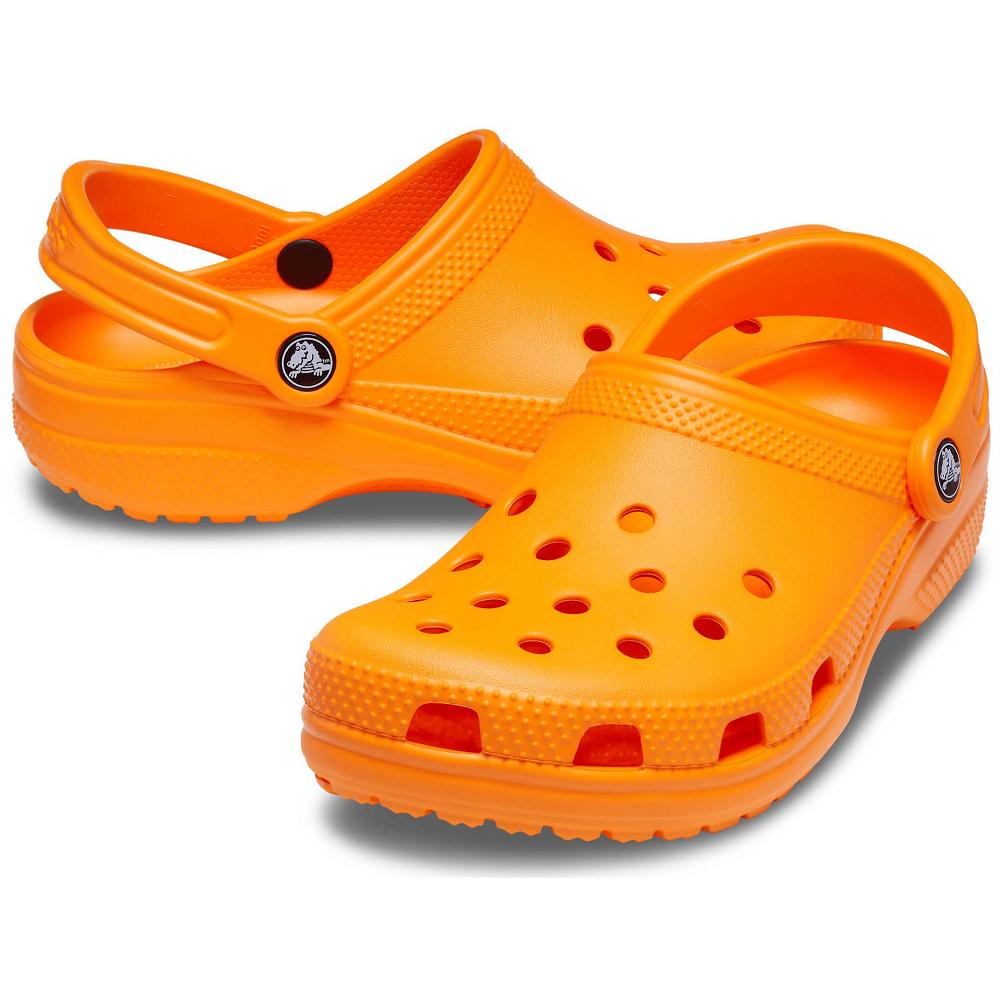 Orange Men's Crocs Classic Clogs | NZ 0830BEXC